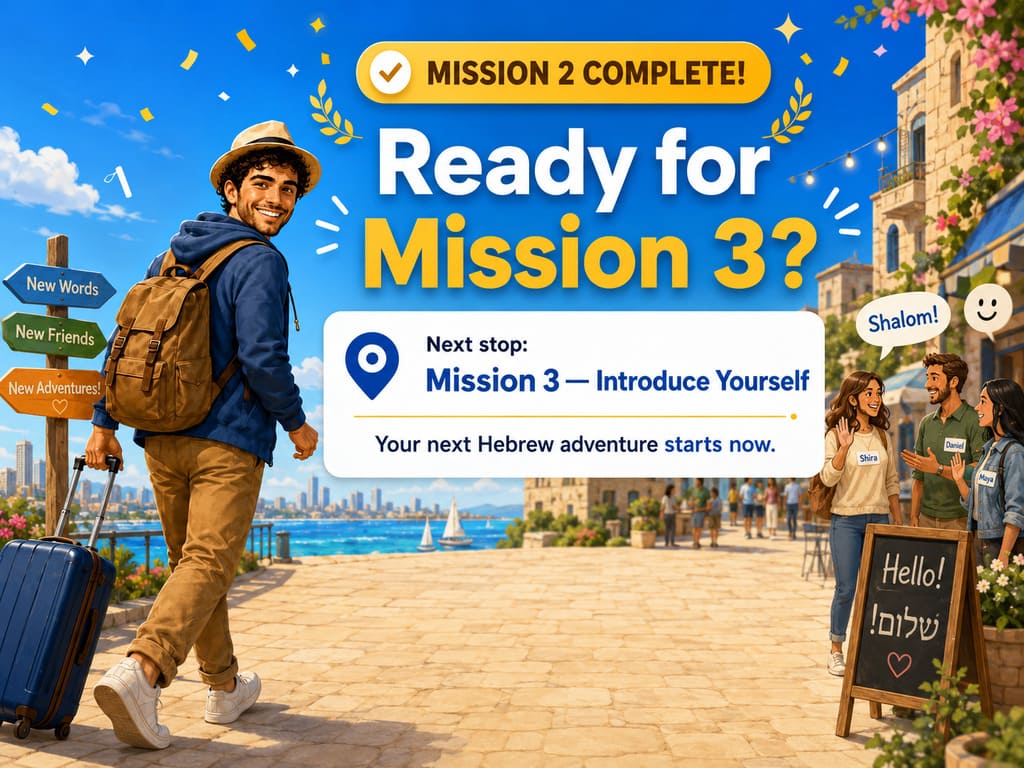 Mission 2 complete. Ready for Mission 3: Introduce Yourself.